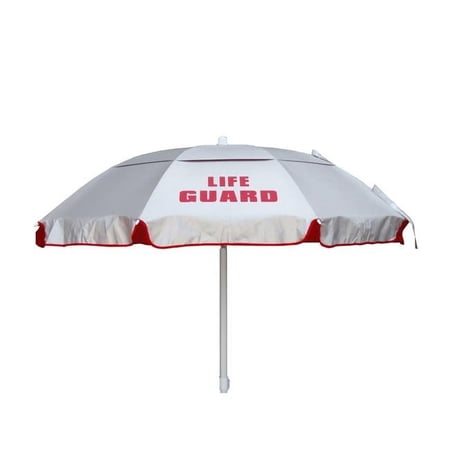 Kemp USA Wind Umbrella- Silver & Red Printed with Guard