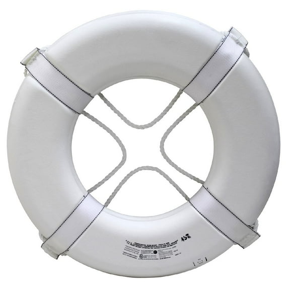 Kemp USAA 30" Ring Buoy, USGC Approved, White