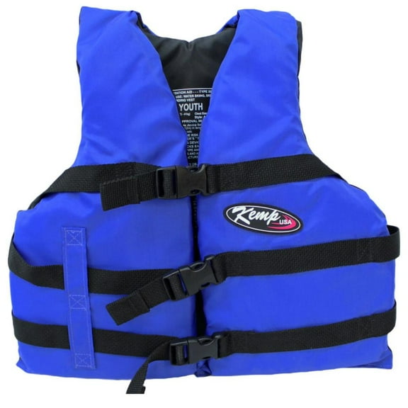 Kemp USAA Life Jacket, Blue, Youth