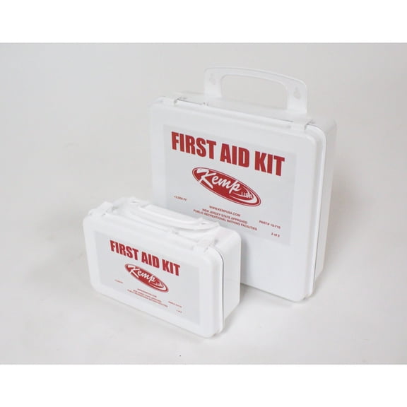 Kemp USA 8.5" White and Red KEMP USA State of NJ Pool First Aid Kit for Pools Smaller Than 2000 SF