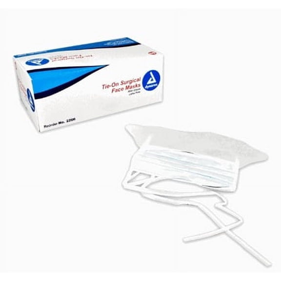 Dynarex, Tie-On Surgical Face Mask- Box of 50