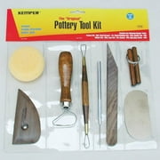 Kemper Tools 8-Piece Pottery Tool Kit, Hardwood Handles