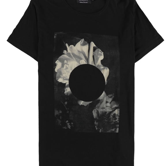 Kempes Womens Printed Graphic T-Shirt, Black, X-Large