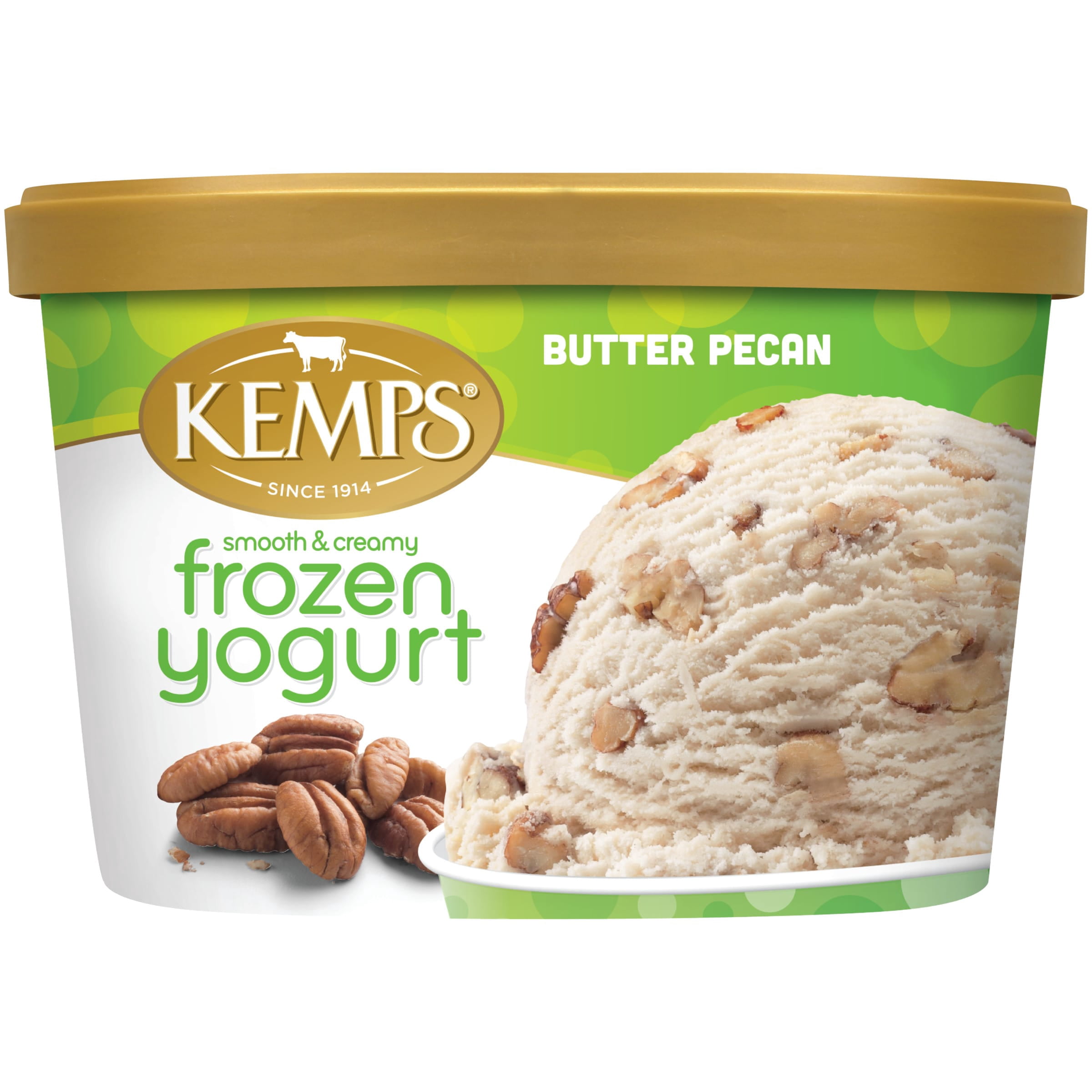 Kemps Smooth & Creamy Butter Pecan Frozen Yogurt 1.5 qt.