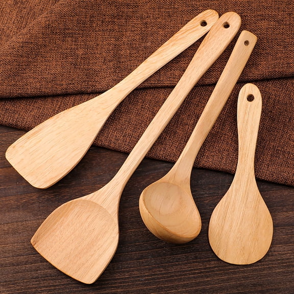 Kemu Shovel Non-stick Pan Special Cooking Shovel Kitchen Long Handle Spatula Household Paint-free Wax-free Wooden Kitchen Utensils