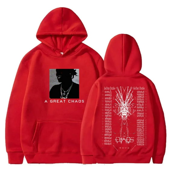 Ken Carson Chaos World Tour Hoodies Rapper Tour Merch Hooded Women Men Fashion Casual HipHop Sweatshirts