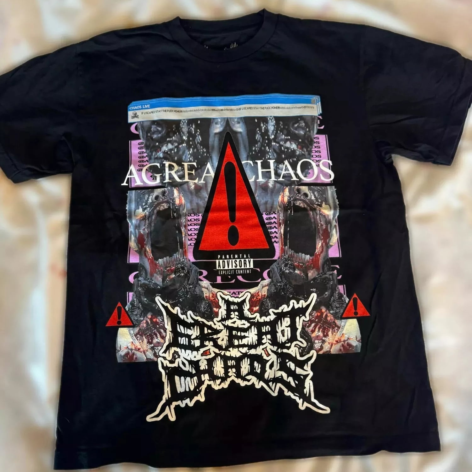 Ken Carson Live Chaos Tour Merch 2025 Stay the F Home NEW Tshirt