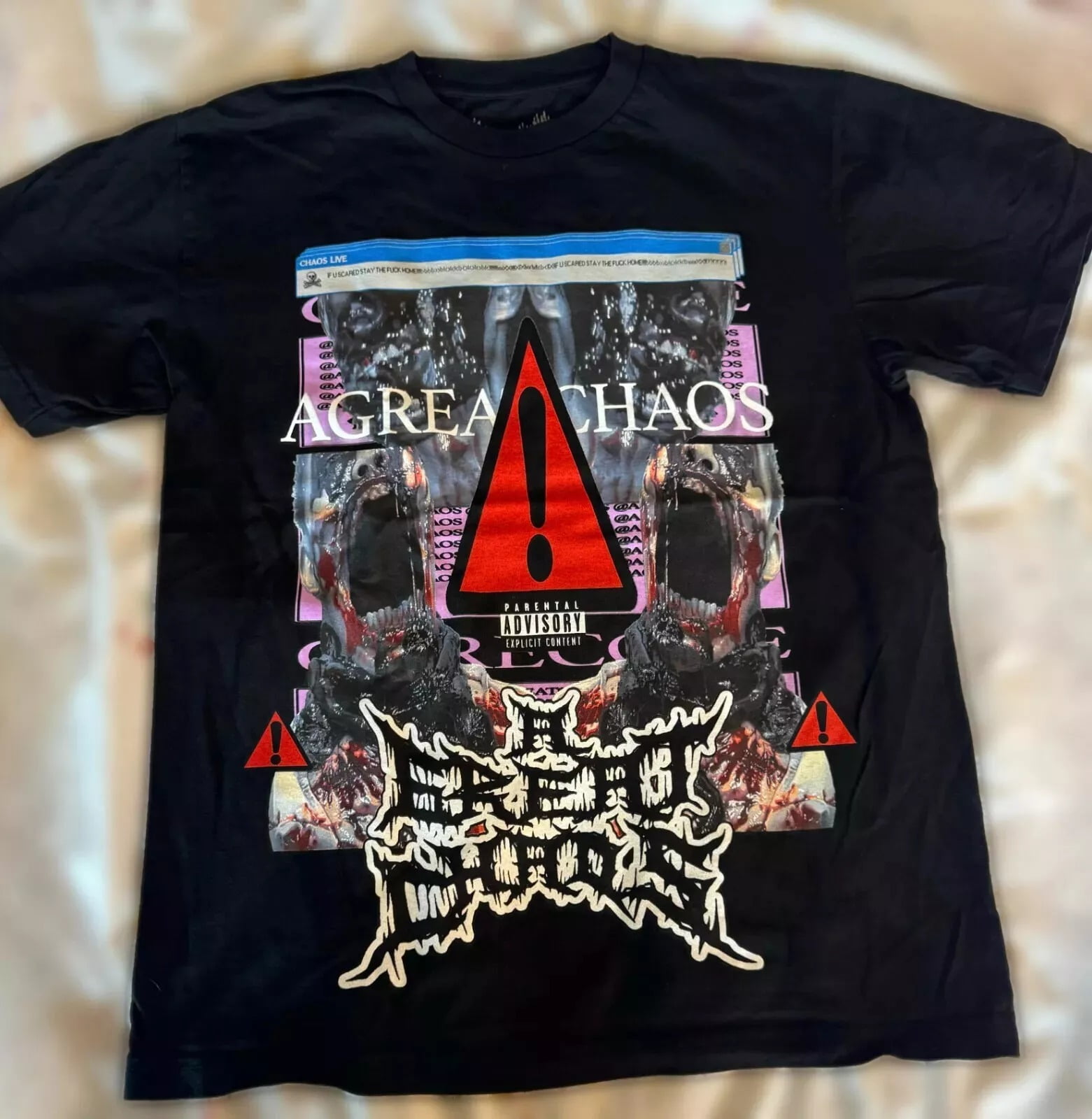 Ken Carson Live Chaos Tour Merch 2024 Stay the F Home NEW Tshirt