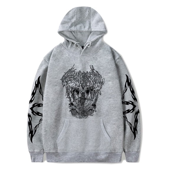 Ken Carson Merch A Great Chaos AGC Skull Face Merch Hoodie Rapper Hoodies Mens Women Long Sleeve Streetwear