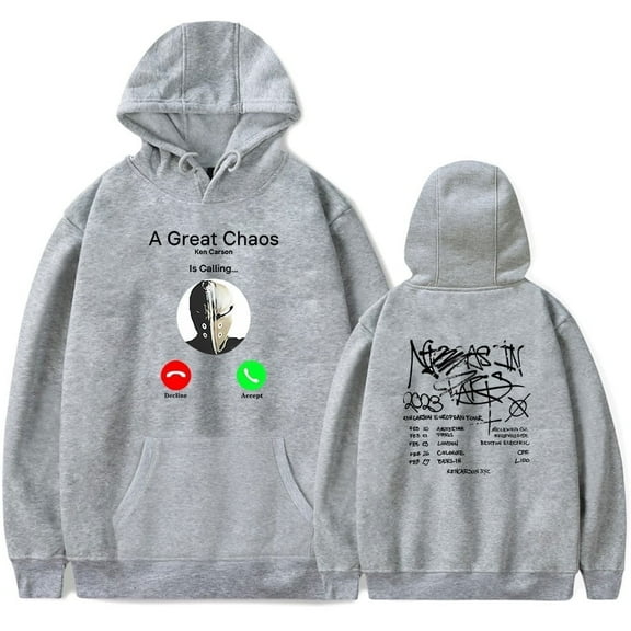 Ken Carson Merch Hoodie A Great Chaos Tour Hoodies Sweatshirt Rapper Hip Hop Merch Pullovers Unisex