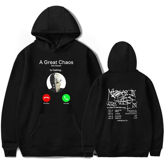 Ken Carson Merch Hoodie A Great Chaos Tour Hoodies Sweatshirt Rapper Music Fans Hip Hop Pullovers