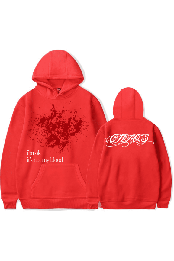 Ken Carson Merch Hoodie Overseas New Logo Im OK Tour Merch Rapper Hoodies Streetwear Long Sleeve Pullover