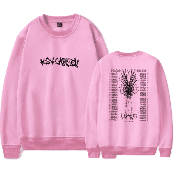 Ken Carson Merch Long Sleeve Crewneck A Great Chaos AGC Sweatshirt Live Chaos ChaosLive Tour Merch Rapper Streetwear Hoodie