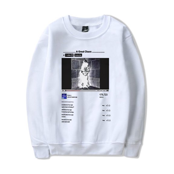 Ken Carson Merch Long Sleeve Hoodie A Great Chaos Video Crewneck Hoodie For Rapper Men Women Clothes