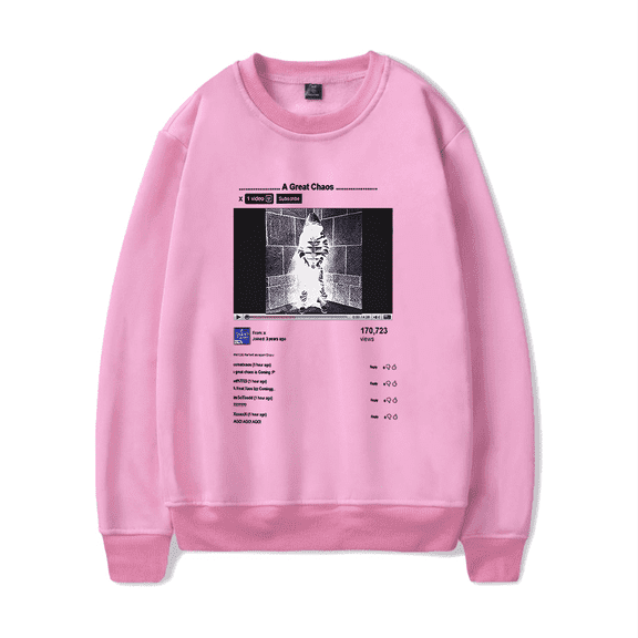 Ken Carson Merch Long Sleeve Hoodie A Great Chaos Video Crewneck Hoodie For Rapper Men Women Clothes