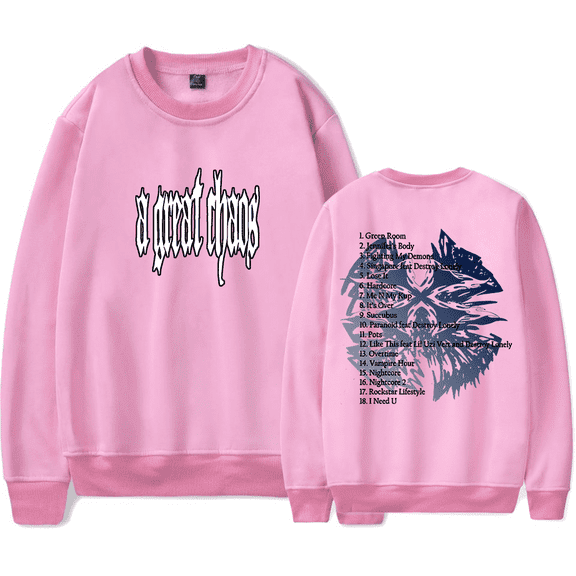 Ken Carson Merch Long Sleeve Sweatshirt Hoodie Album A Great Chaos AGC Crewneck Unisex Rapper Streetwear Hoodie