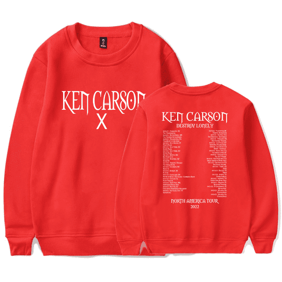 Ken Carson Merch Long Sleewe Sweatshirt Hoodie A Great Chaos AGC Crewneck Tour Merch Rapper Streetwear Hooded Sweatshirt