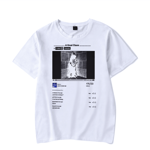 Ken Carson Merch T Shirt A Great Chaos Video T-Shirts Short Sleeves Tees For Rapper Men Women Summer Clothes