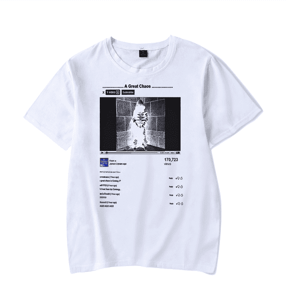 Ken Carson Merch T Shirt A Great Chaos Video T-Shirts Short Sleeves Tees For Rapper Men Women Summer Clothes
