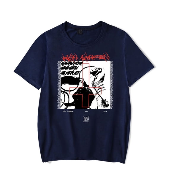 Ken Carson Merch T-Shirt LiveChaos ShortSleeve Rapper Crewneck T Shirts Fans Men Women Top Tee