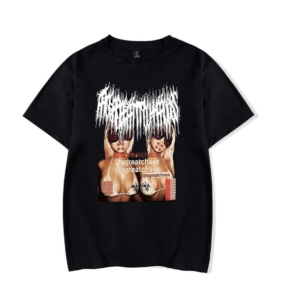 Ken Carson Merch T Shirts A Great Chaos 2024 Tour All Merch Tee For Women Mens Fans Made Streetwear Rapper Tops T-Shirt