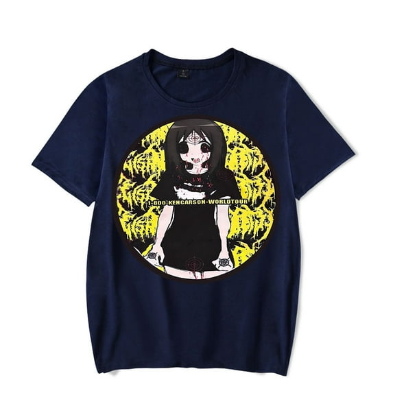 Ken Carson Merch Tee LiveChaos WorldTour Merch T Shirts Anime Harajuku Women Mens Streetwear Rapper Tops KenCarson T-Shirt