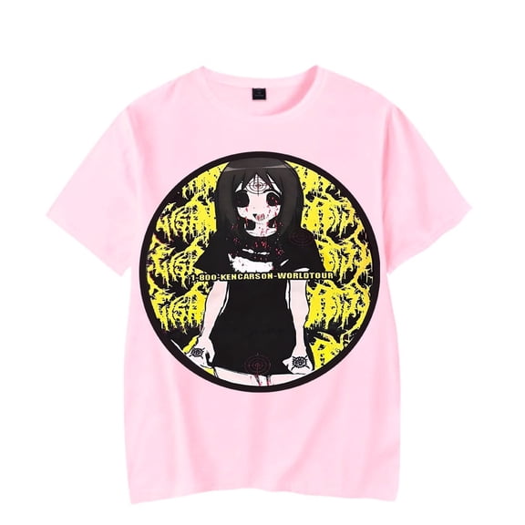 Ken Carson Merch Tee LiveChaos WorldTour Merch T Shirts Anime Harajuku Women Mens Streetwear Rapper Tops KenCarson T-Shirt