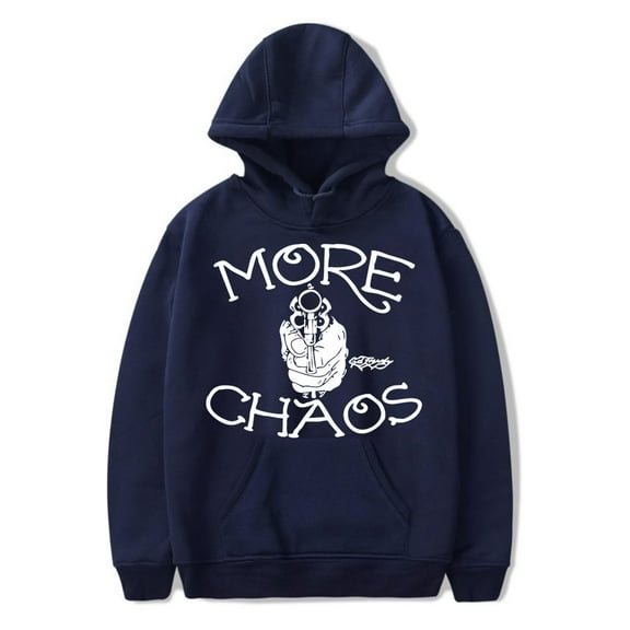 Ken Carson More Chaos Hooded Streetwear Rap Hooded Drawstring Pocket Sweatshirt Men/women  Hip Hop Pullover