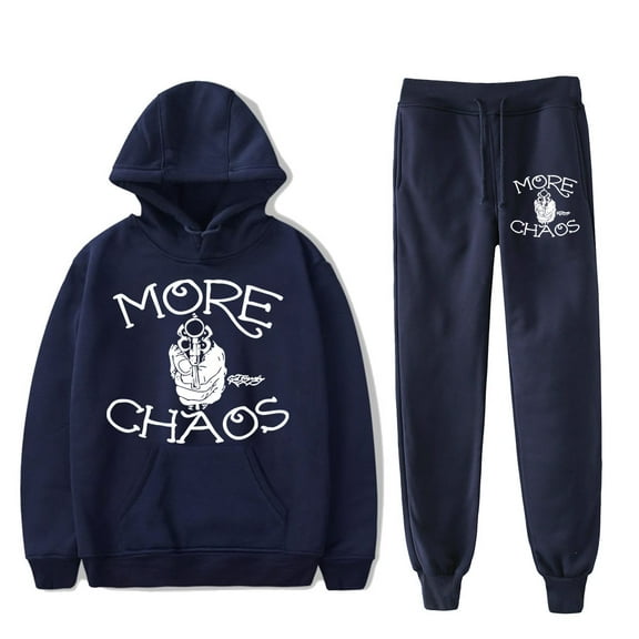 Ken Carson More Chaos hooded  Streetwear Rap hoodies suits pocket drawstring hoodies sweatshirt men/women Strap sports pants