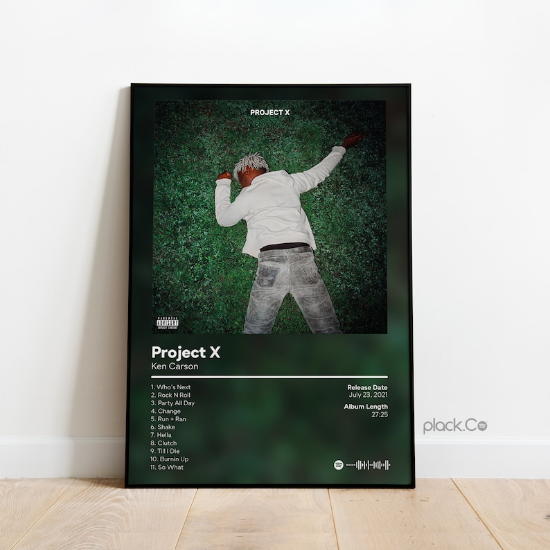 Ken Carson Project X Custom Album Poster Hip Hop Print Ken