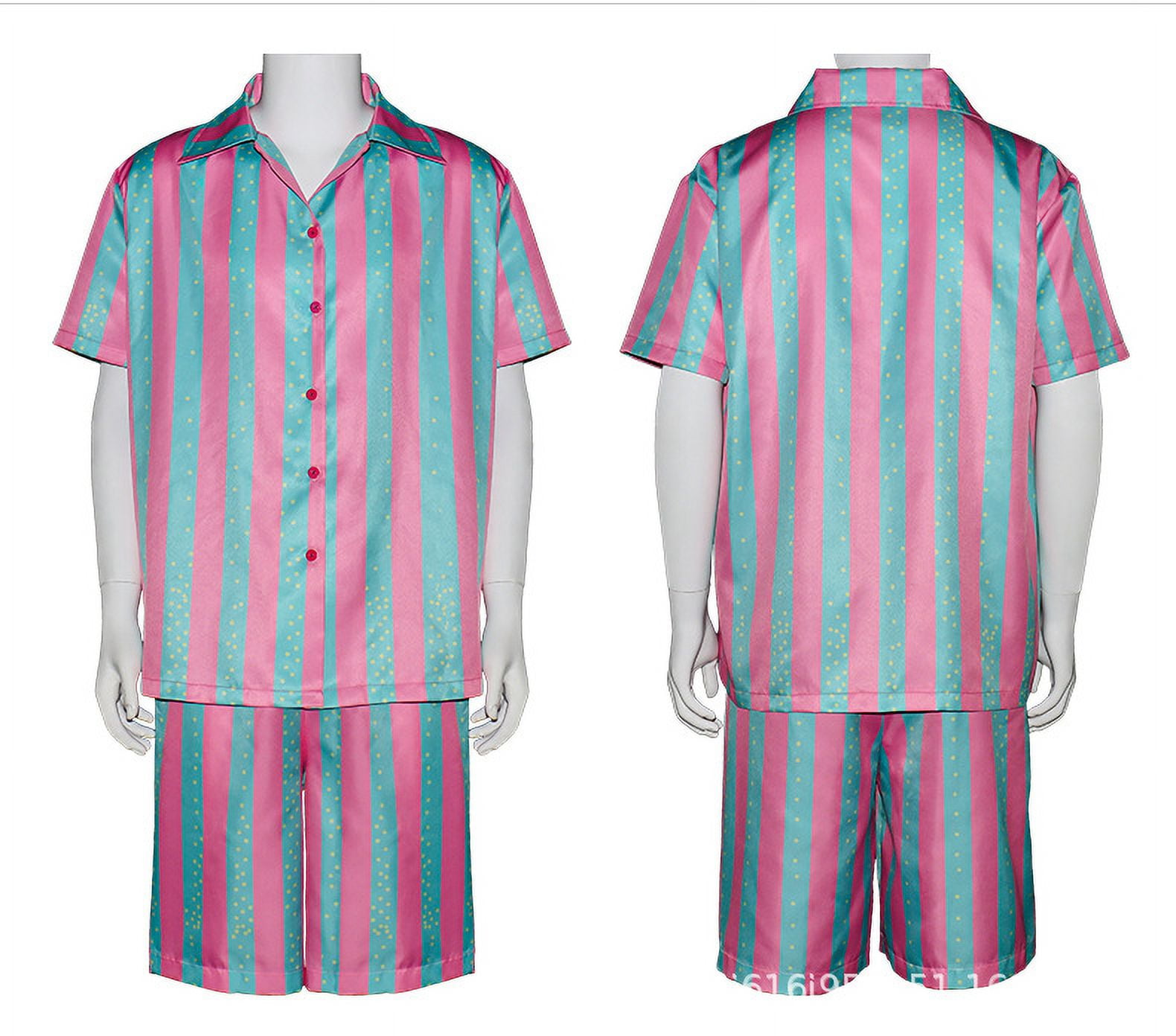 Ken Costume Movie Cosplay Suit Striped Shirt Shorts Beach Costumes