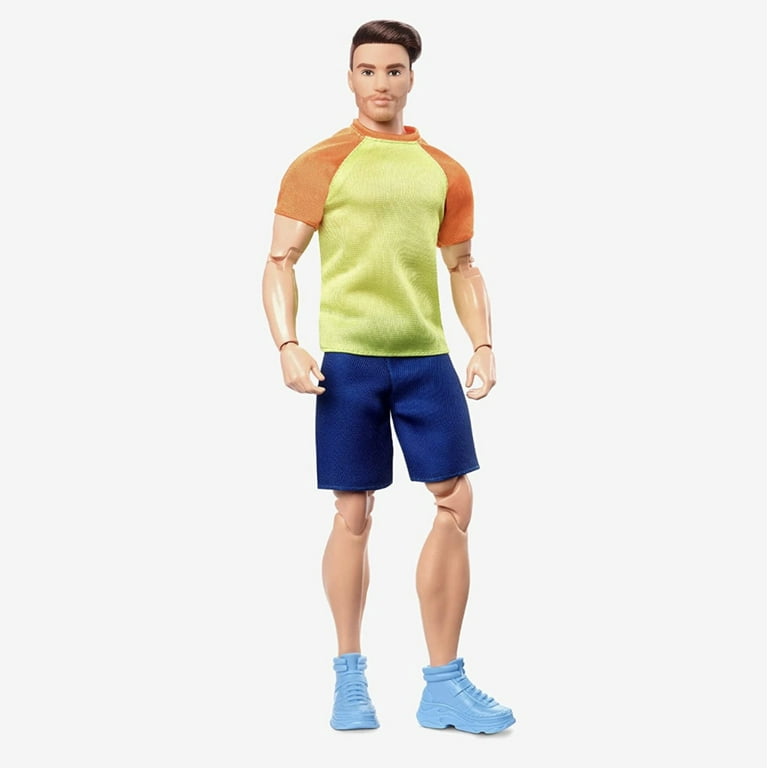 Ken Doll, Barbie Looks, Brown Hair with Beard, Color Block Tee and Blue  Shorts, Light Blue Sneakers, Style and Pose, Fashion Collectibles