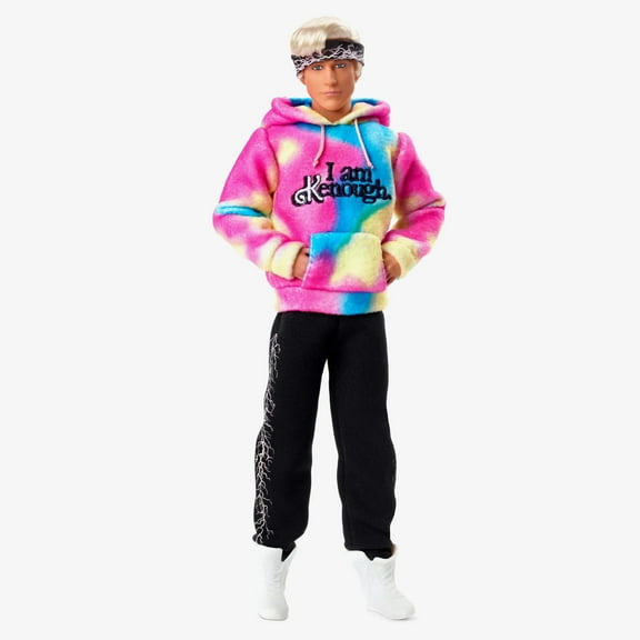 Ken Doll Wearing I Am Kenough Hoodie Barbie The Movie