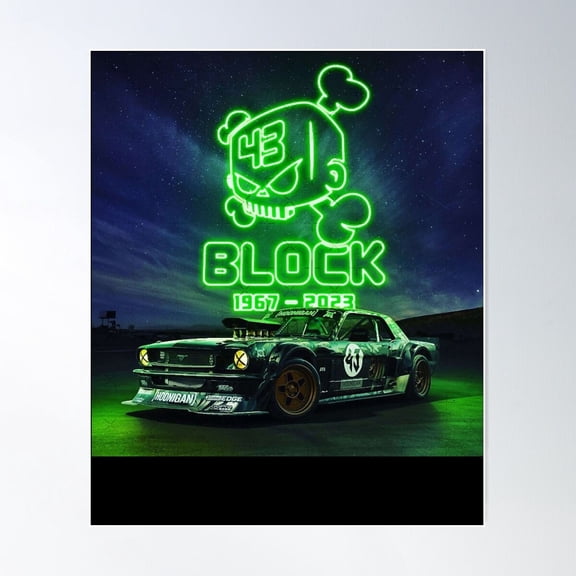 Ken Driver Block Poster UNFRAMED PAPER POSTER, Home Decor, Vintage Gift, Living Room Dercor