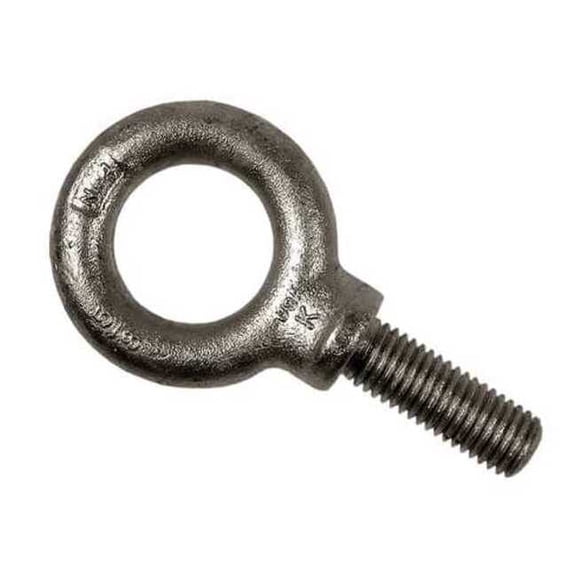 Eye Bolt With Shoulder, 1/2"-13, 1-1/2 in Shank, 1-3/16 in ID, Steel, Galvanized