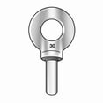 thumbnail image 1 of Eye Bolt With Shoulder, Unthreaded, 1 in Shank, 3/4 in ID, Steel, Plain, 1 of 1