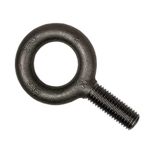 Eye Bolt Without Shoulder, 3/4"-10, 2 in Shank, 1-1/2 in ID, Steel, Plain