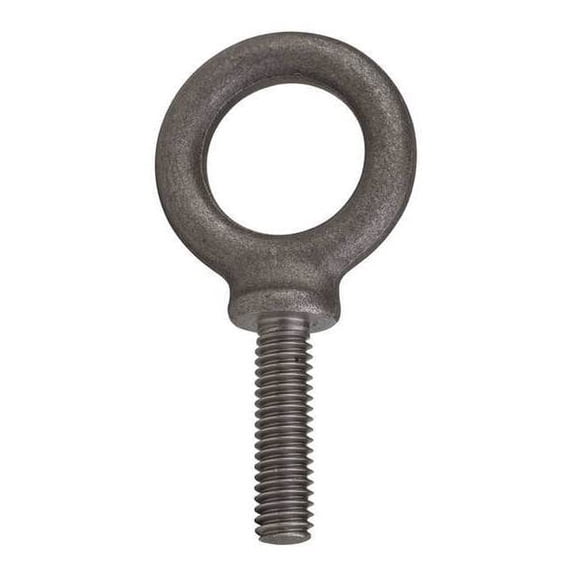 Eye Bolt With Shoulder, 5/16"-18, 1-1/8 in Shank, 7/8 in ID, Steel, Plain