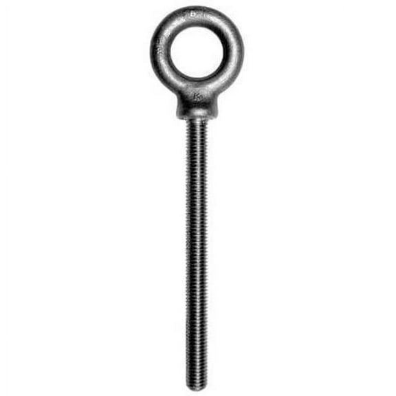 Eye Bolt With Shoulder, 5/8"-11, 4 in Shank, 1-3/8 in ID, Steel, Plain