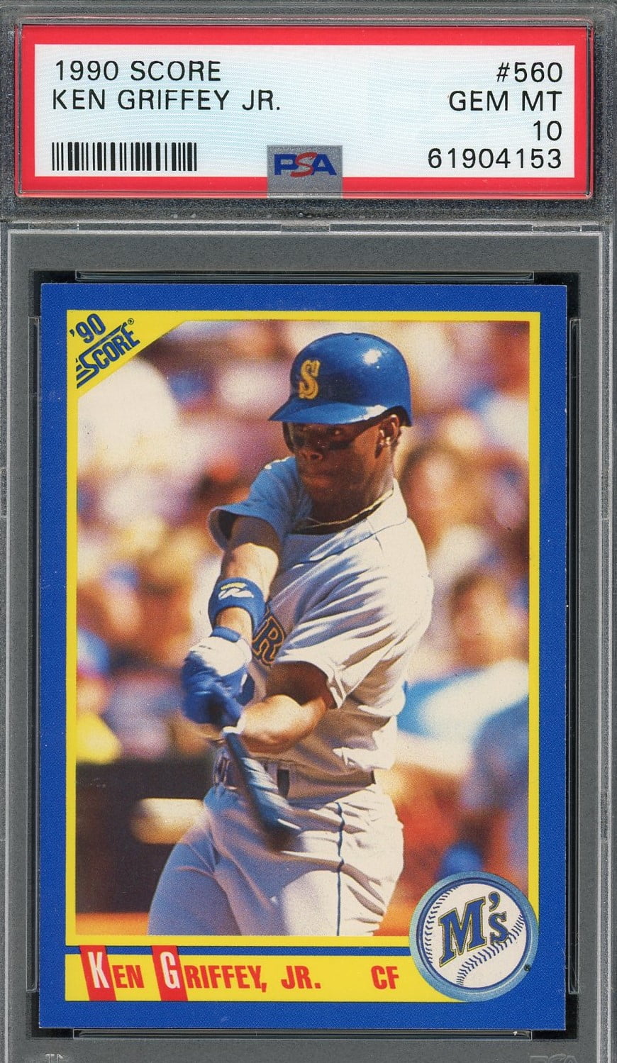 Ken Griffey Jr 1990 Score Baseball Card #560 Graded PSA 10
