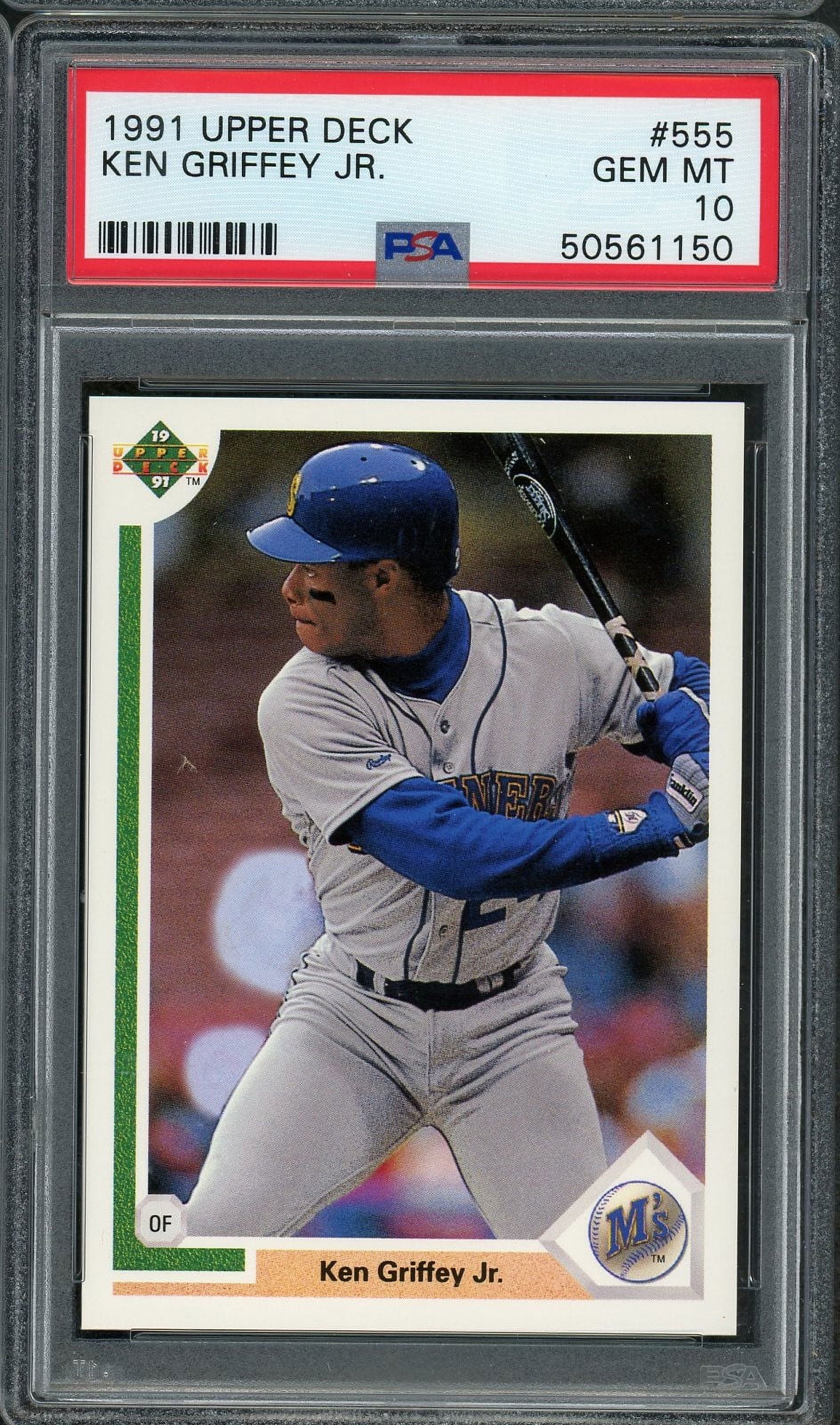 Ken Griffey Jr 1991 Upper Deck Baseball Card 555 Graded PSA 10 GEM