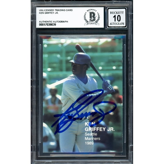 Ken Griffey Jr. Autographed 1989 Rookies Superstars Rookie Card #2 Seattle Mariners Auto Grade Gem Mint 10 Beckett BAS 233978
