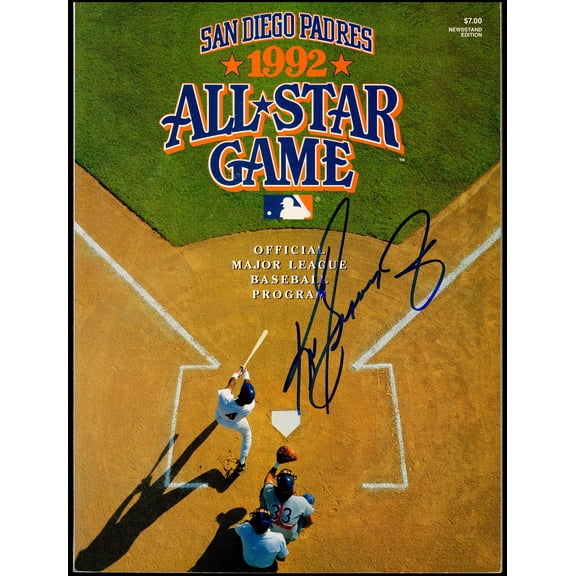 Ken Griffey Jr. Autographed 1992 All Star Game Program Seattle Mariners MVP Beckett BAS Witness #1W901406