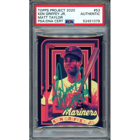 Ken Griffey Jr. Autographed Topps Project 2020 Matt Taylor Card #53 Seattle Mariners "1989" #1/1 PSA/DNA #52451079