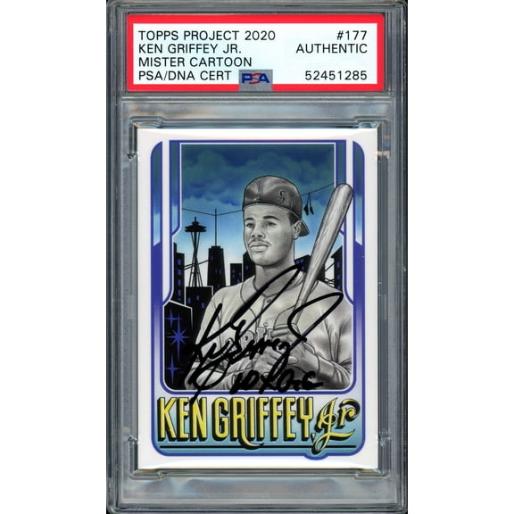 Ken Griffey Jr. Autographed Topps Project 2020 Mister Cartoon Card #177 Seattle Mariners "10x GG" #1/1 PSA/DNA #52451285
