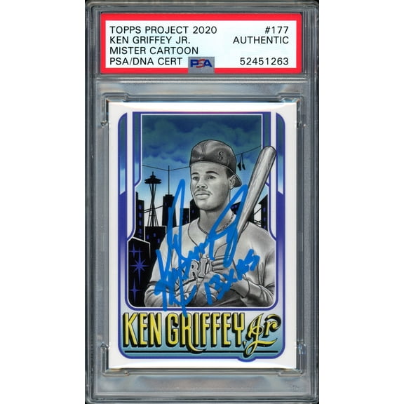 Ken Griffey Jr. Autographed Topps Project 2020 Mister Cartoon Card #177 Seattle Mariners "13x AS" #1/1 PSA/DNA #52451263