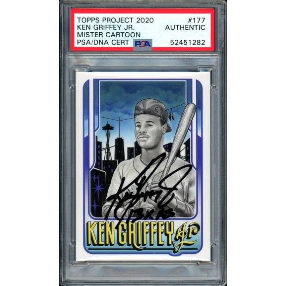 Ken Griffey Jr. Autographed Topps Project 2020 Mister Cartoon Card #177 Seattle Mariners "13x AS" #1/1 PSA/DNA #52451282