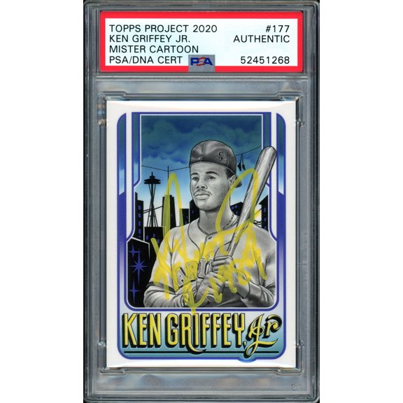 Ken Griffey Jr. Autographed Topps Project 2020 Mister Cartoon Card #177 Seattle Mariners "1989" #1/1 PSA/DNA #52451268