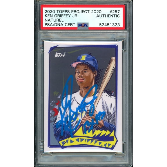 Ken Griffey Jr. Autographed Topps Project 2020 Naturel Card #257 Seattle Mariners "13x AS" #1/1 PSA/DNA #52451323