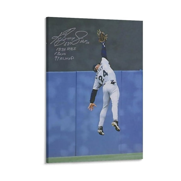 Ken Griffey Jr Posters Canvas Wall Art Prints Poster Gifts Photo Picture Painting Posters Room Decor Home Decorative 12x18inch(30x45cm)